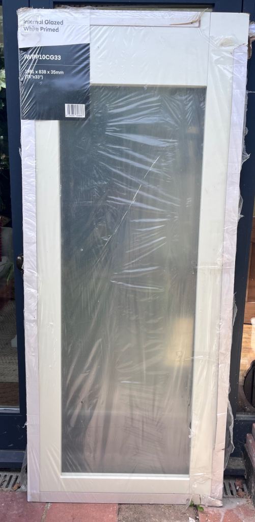 NEW White internal door in frame
