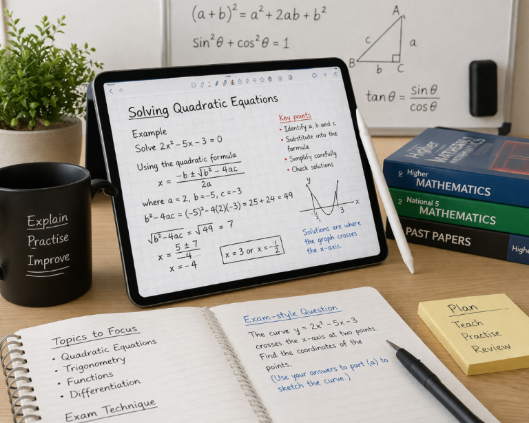 Online Maths Tutor – National 5 & Higher | 1:1 | Small Exam Groups