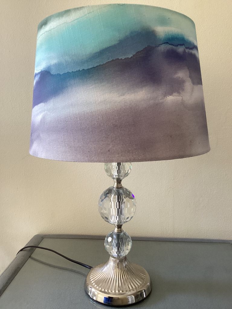 Voyage Maison lamp shade and throw. Lamp