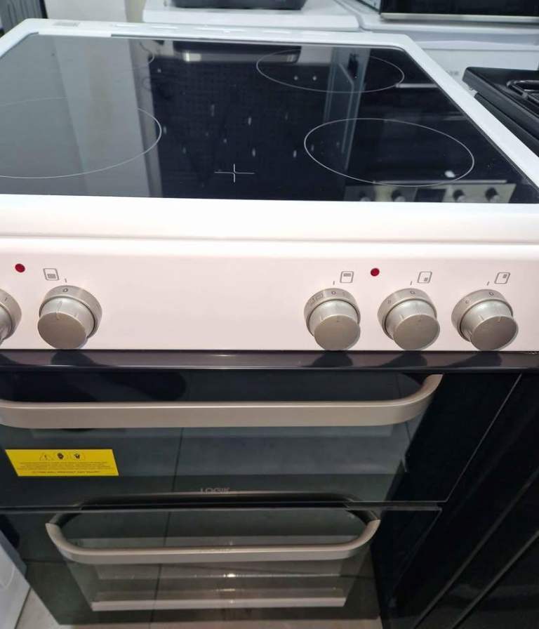 Logic Freestanding Cooker with Ceramic Hob – White