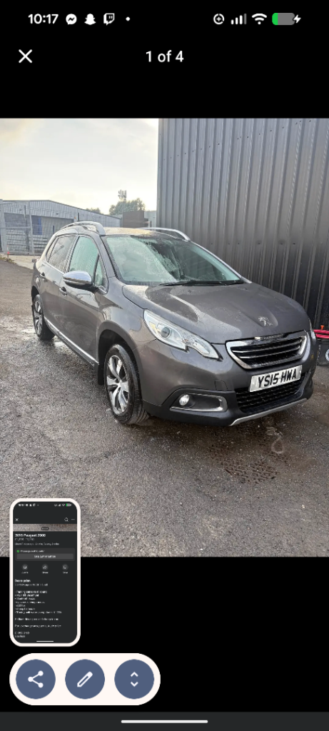 2015 Peugeot 2008 Allure e-HDi diesel. Suv — MOT to Dec — Swap for 7-Seater prefer VW Skoda seat