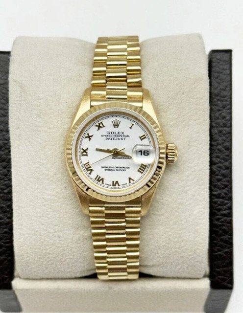 ROLEX LADIES 18K 26MM DATEJUST WITH PAPERS