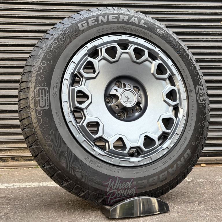 17” 5x120 Alloys New Grey Load Rated Wheels VW Transporter T5 T6 General Grabber Cross Tyres