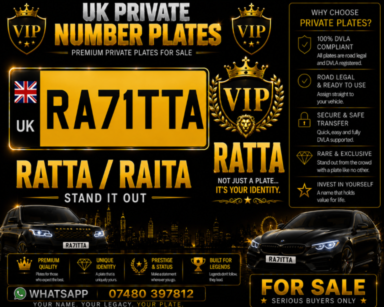 PRIVATE NUMBER PLATE RATTA 
