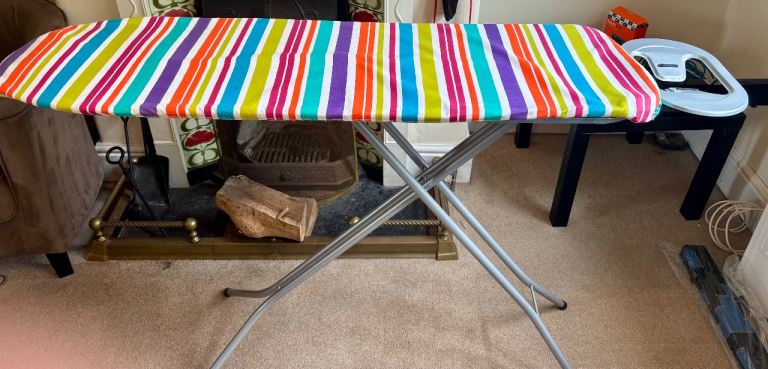 Ironing Board with Colourful Cover – Never used
