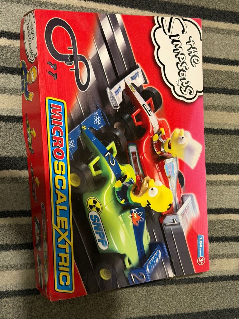 The Simpsons Micro Scalextric Set - Brand New