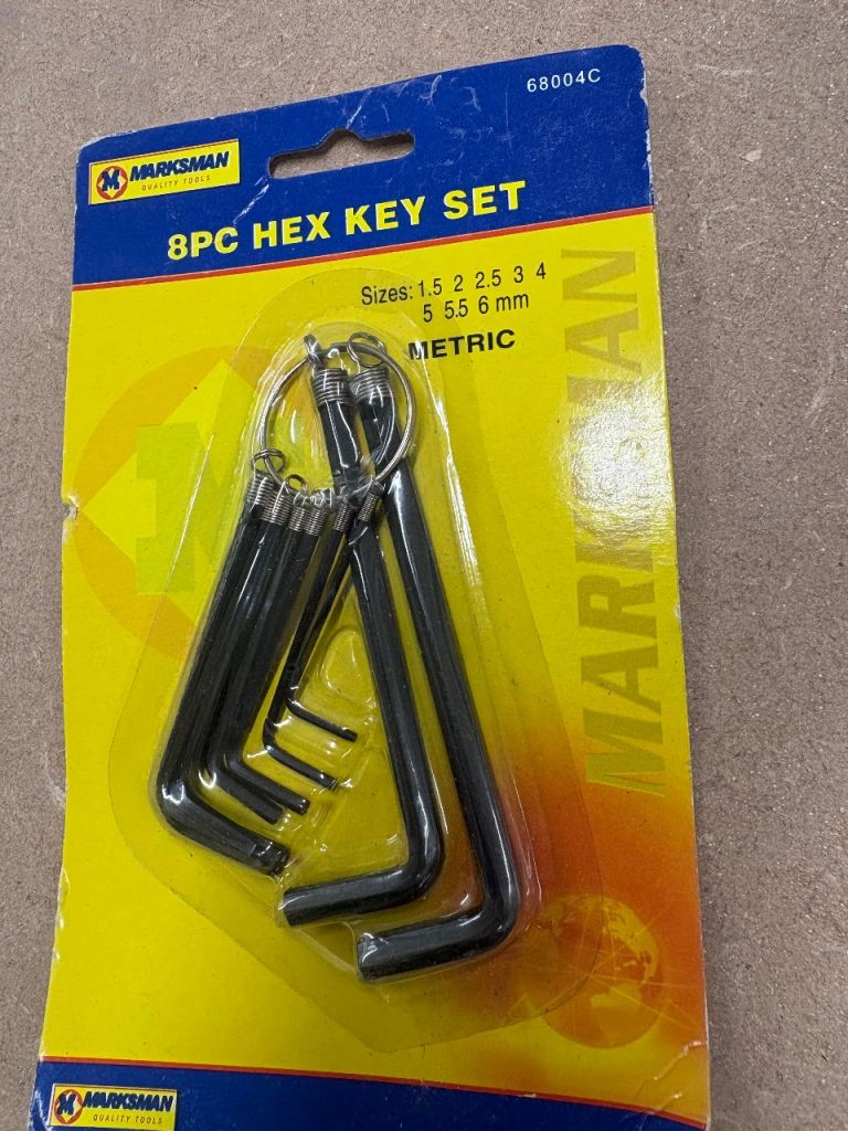 11x Marksman 8PC Hex Key Set - Metric, Brand New