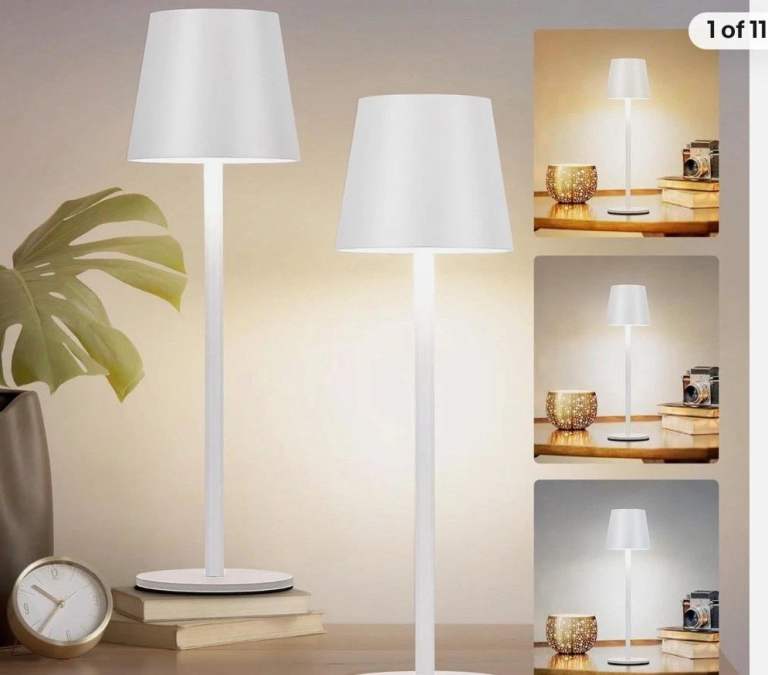 Faithorse Rechargeable battery Lamp Cordless Table Lamp (x2) WHITE RGB