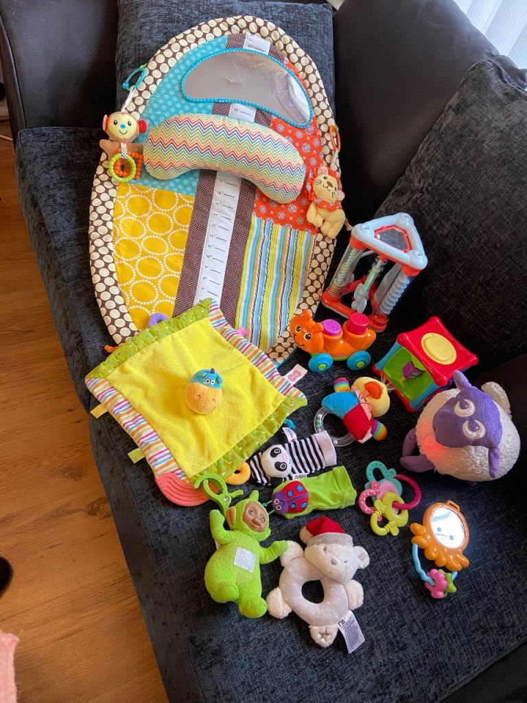 Baby toy bundle includes Ewan the Sheep and tummy time mat