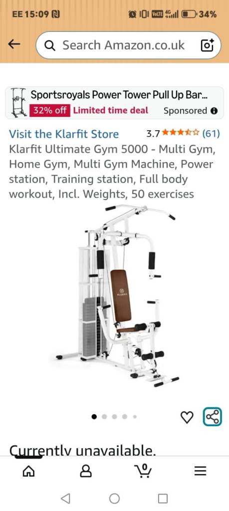 Multi gym plus extra weights