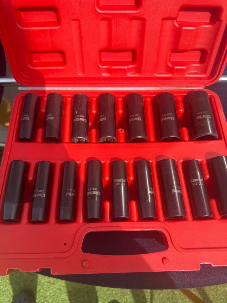 Clarke 1/2-inch Drive Deep Impact Socket Set – Good Condition