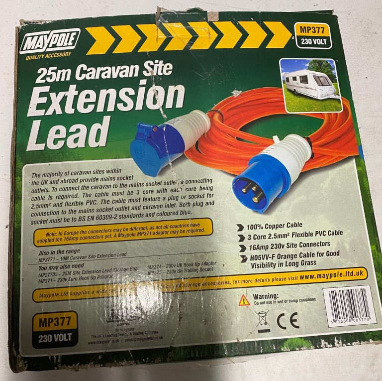 25m extension lead