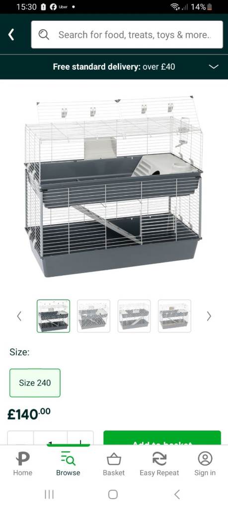 Guinea pig cage double decker