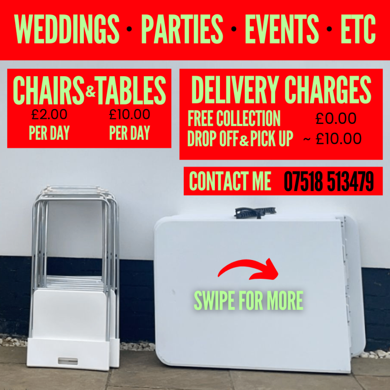 Chairs and Tables Hire