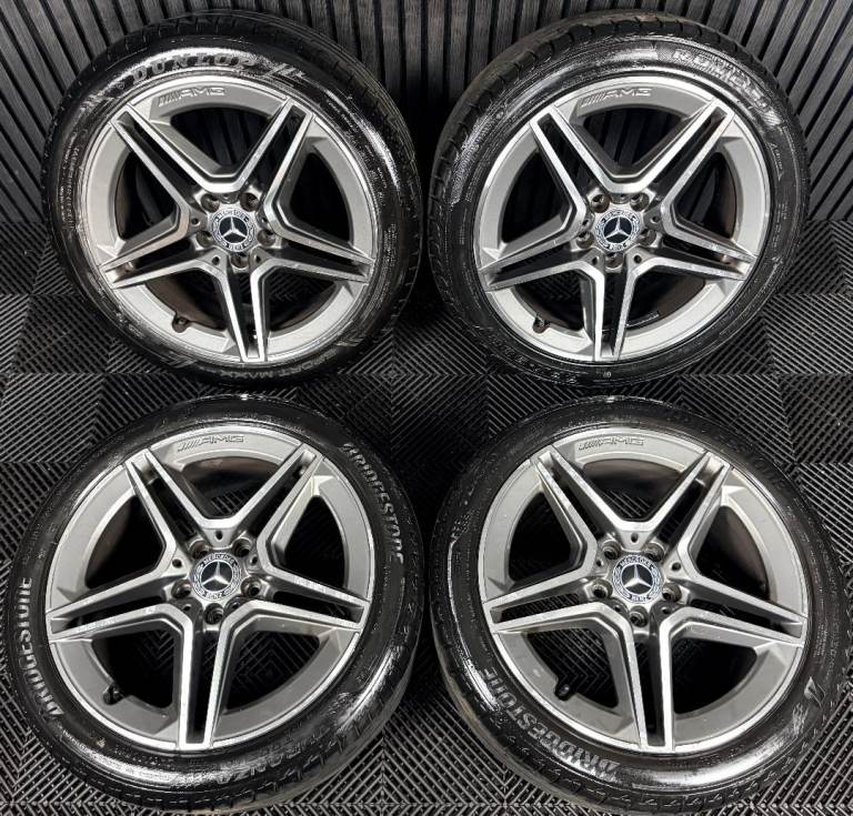 18'' GENUINE MERCEDES AMG C CLASS W205 ALLOY WHEELS TYRES ALLOYS
