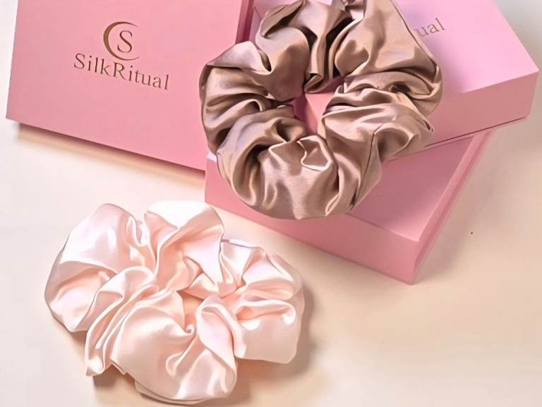 Silk Scrunchies 100 percent Silk Gift Box Set SilkRitual