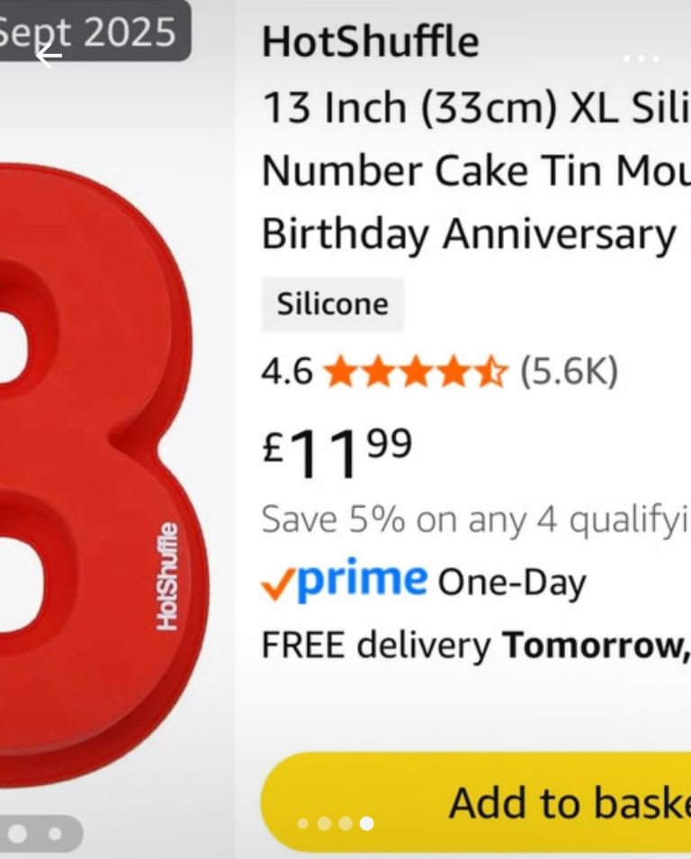 Silicone Cake Tin - BPA Free - Number 8