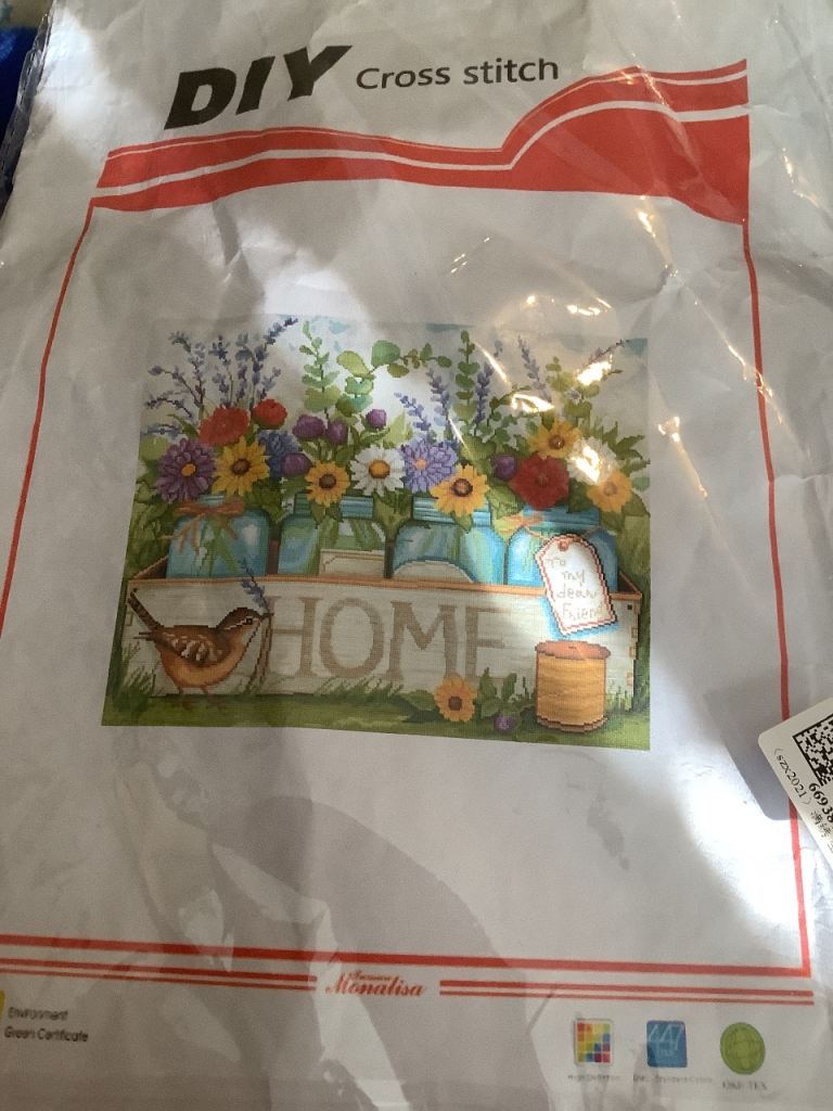 Large DIY Cross Stitch “HOME”