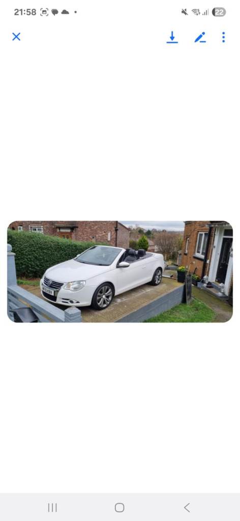 Volkswagen, EOS, Convertible, 2010, Manual, 1968 (cc), 2 doors