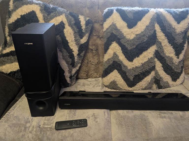 Creative Stage V2 Soundbar with Subwoofer and Remote