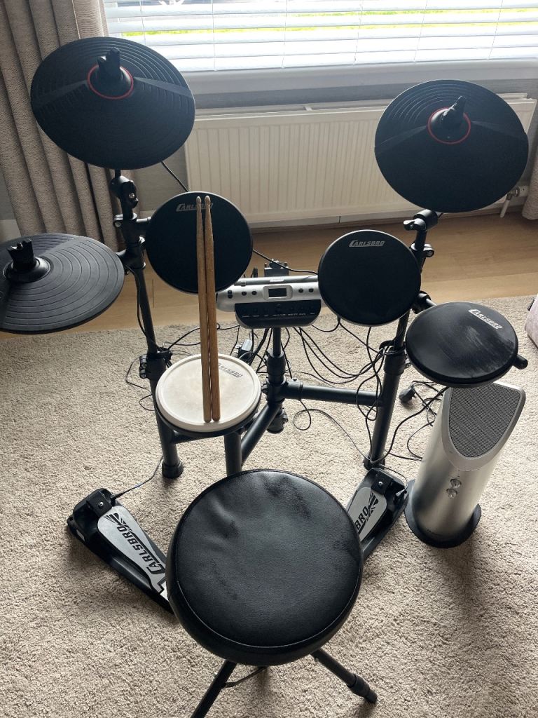 Carlsbro Electronic Drum Kit with Stool & Sticks – Good Condition