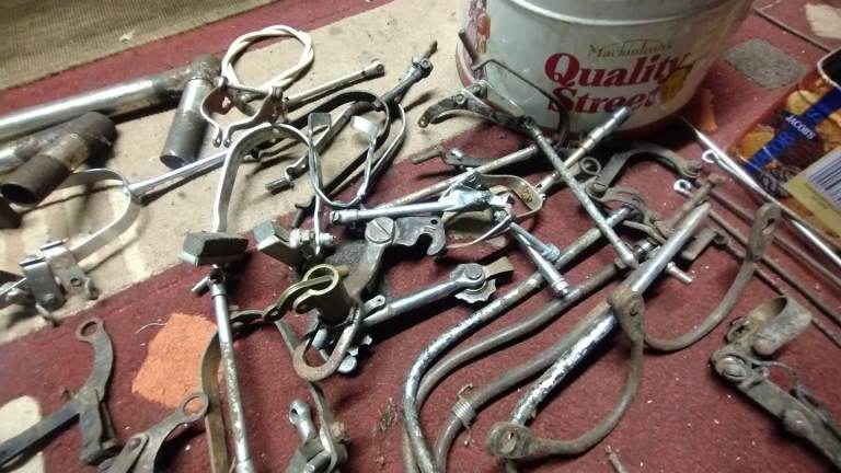 Job lot vintage bicycle rod brakes roller lever
