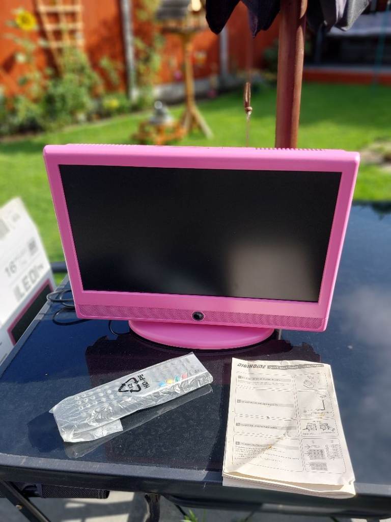Digihome 16" Pink LED TV with Built-in DVD Player – As Good As New