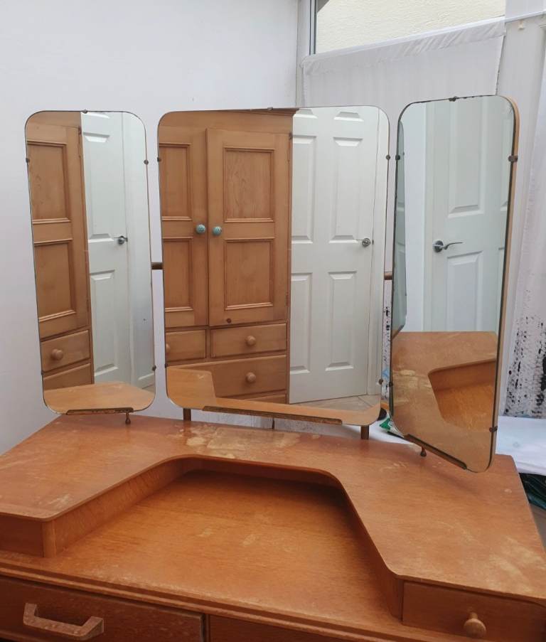 Vintage Wooden Dressing Table Mirror