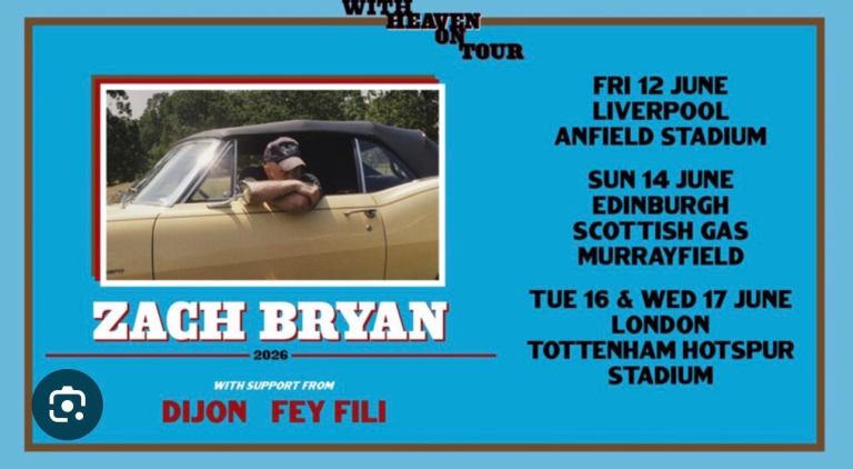 Zach Bryan tickets x2 in a great area W17