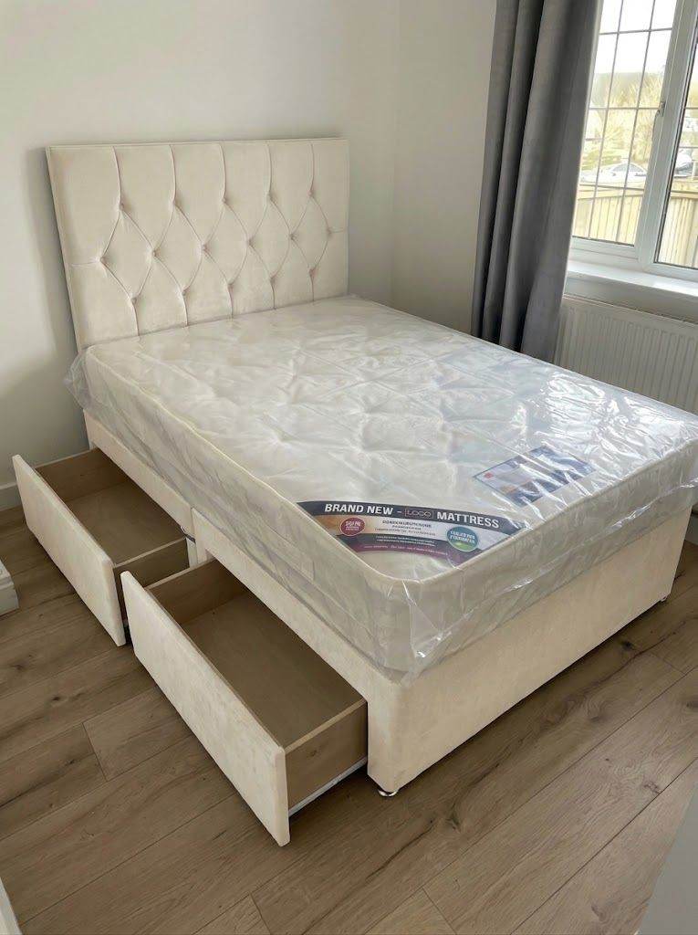 ✔️AMAZING PRICE - Small Double DIVAN Bed Base with Mattress BRAND NEW Cash On Delivery