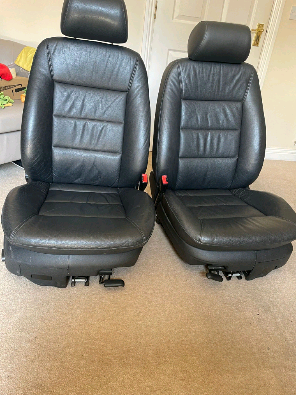 Audi A6 black leather seats