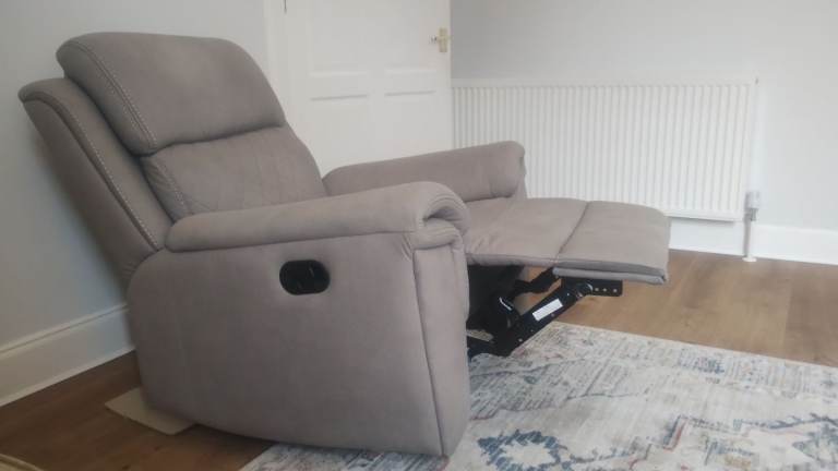 Grey recliner chair