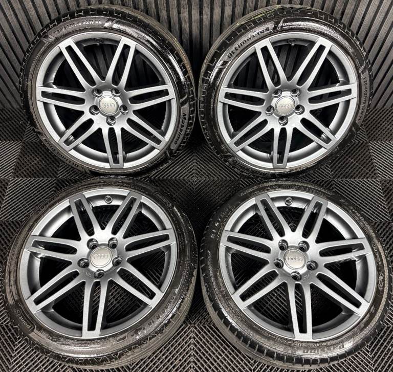 18'' GENUINE AUDI A3 S LINE GREY ALLOY WHEELS ALLOYS TYRES