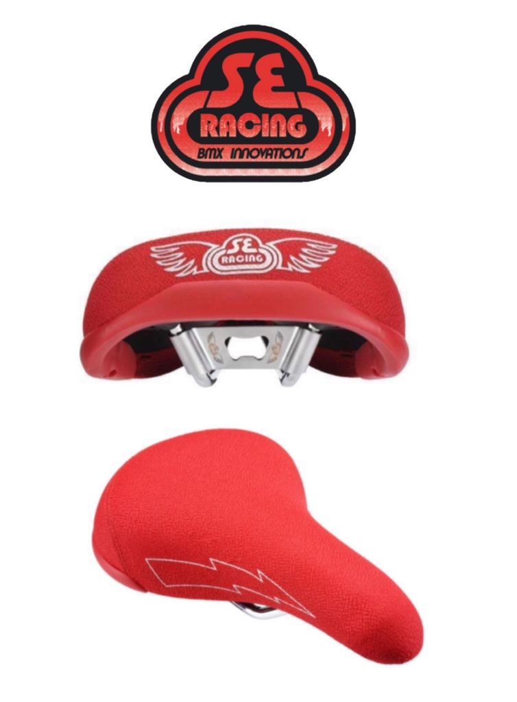 Se bikes flyer bmx seat / saddle cruiser 29er wheelie bike red black 