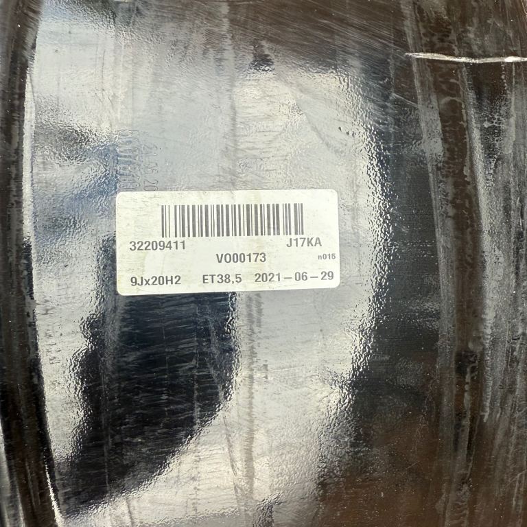 VOLVO XC90 BLACK 20” DIAMOND CUT ALLOY WHEEL RIM 9J OEM 32209411 GENUINE