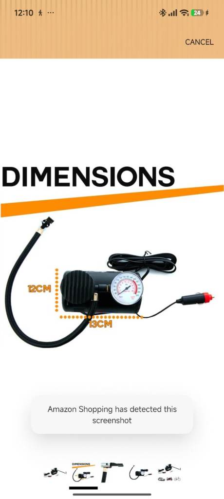 Powerful 12V 300PSI Heavy Duty Compact Electric CAR TYRE Compressor AIR Inflater