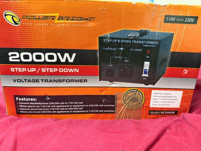 Power Bright VC2000W - 2000 Watt Step Up / Step Down Voltage Transformer