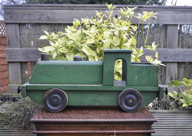 Vintage wooden mid century train