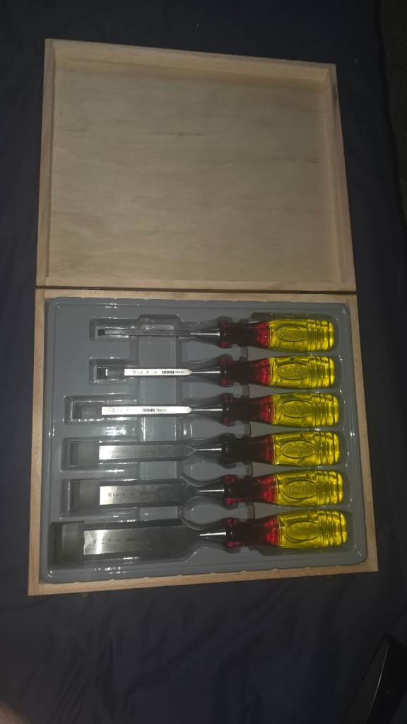 Irwin Marples Chisel Set in Wooden Box – NEARLY NEW