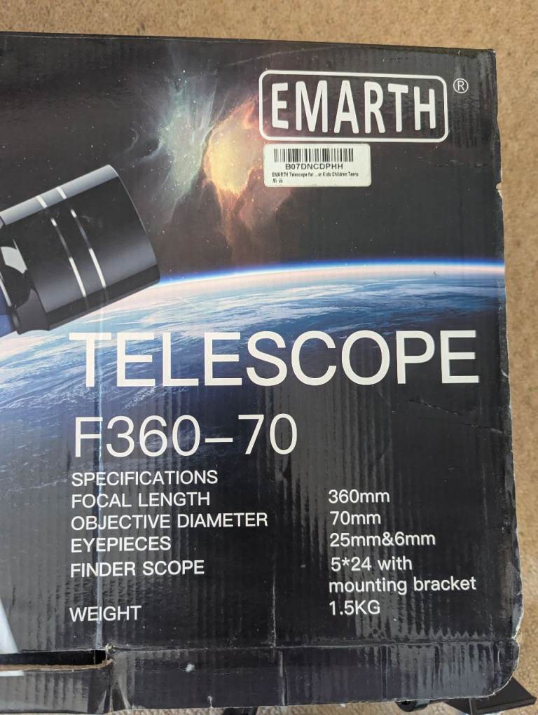 Emarth F360-70 Telescope with Tripod – Good Condition
