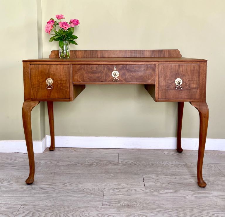 Antique Burr Walnut Console Table