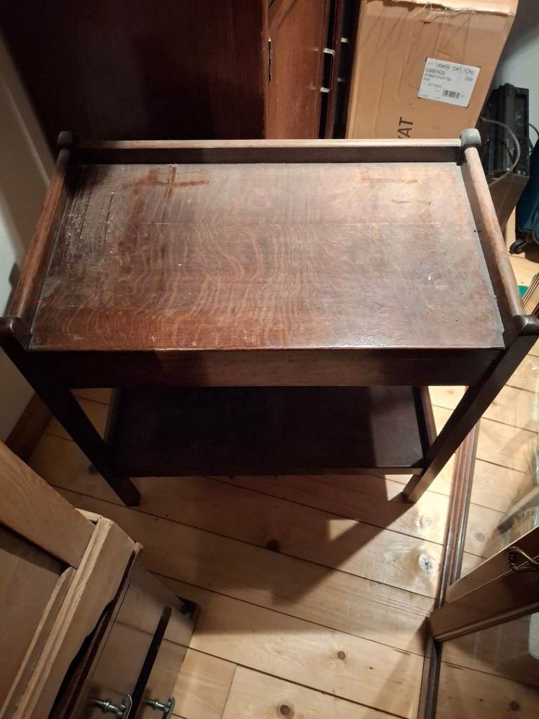 Antique Oak Tea Trolley