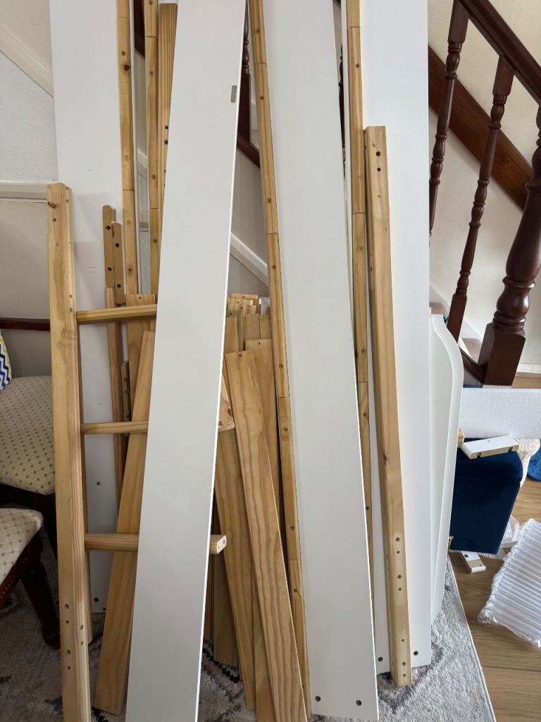 Habitat Nico Bunk Bed – White & Pine, Good Condition