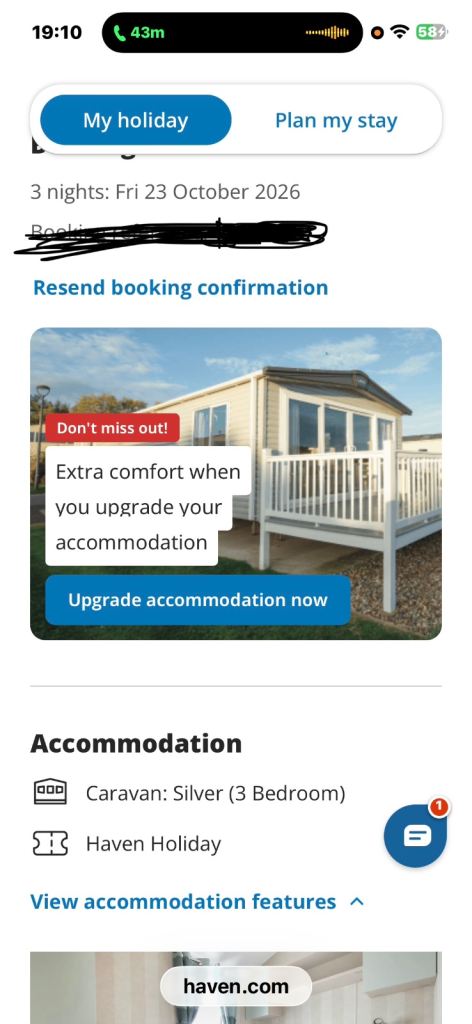 Haven Holiday Caravan Booking - 3 Nights, October 2026
