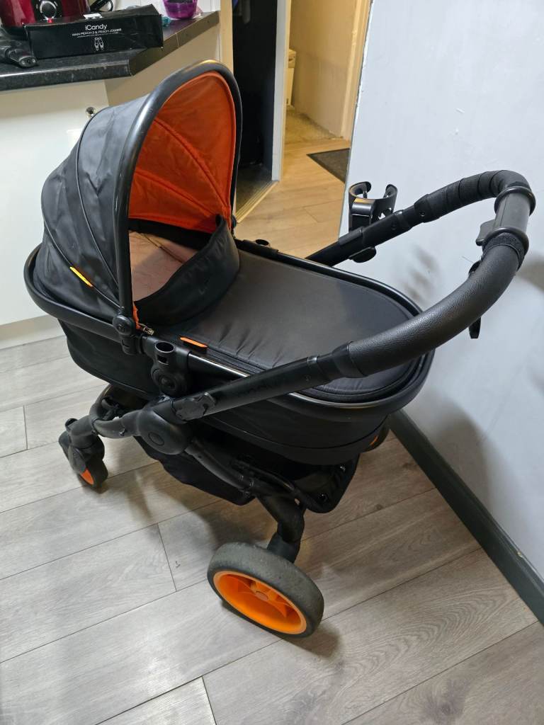 iCandy designer collection Peach-Black Carrycot & Pushchair Combo
