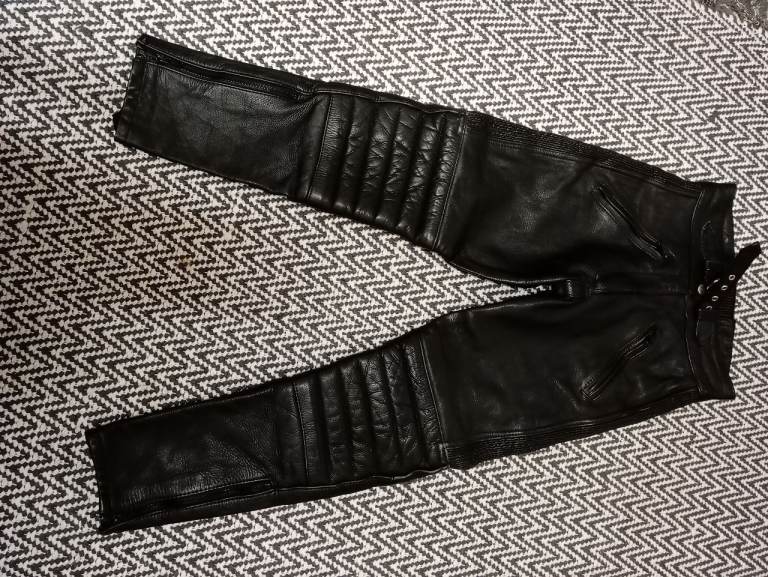 Ladies leather motorcycle trousers size 12