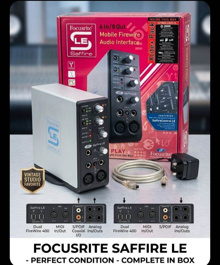 Focusrite Saffire LE Firewire Audio Interface | MINT CONDITION | Boxed