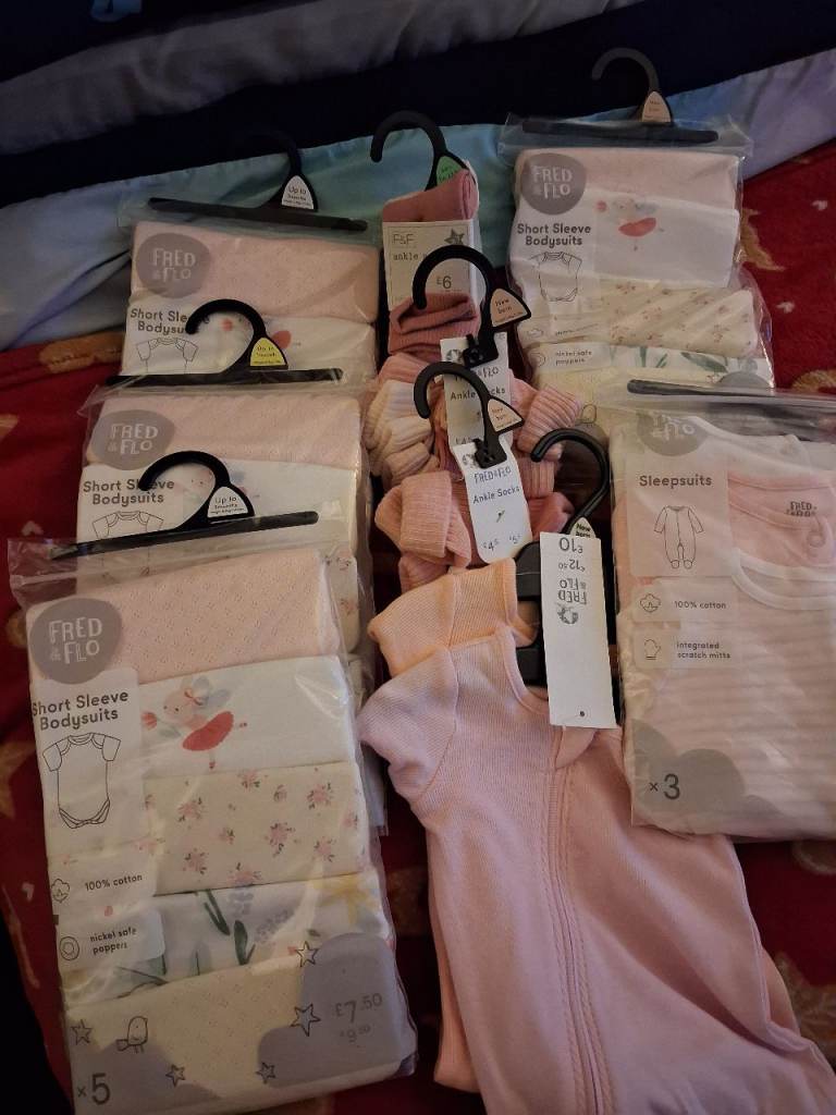 New Fred & Flo Baby Clothes Bundle – Sleepsuits & Bodysuits