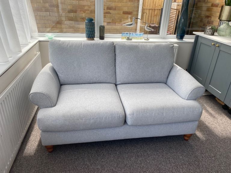 Lovely Grey Fabric Two-Seater Sofa – As Good As New
