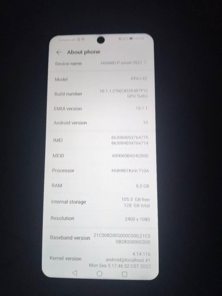 Huawei P Smart 2021 – 128GB Storage, As Good As New